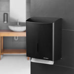 Paper Towel Dispenser 600 Towels Stainless Steel Black