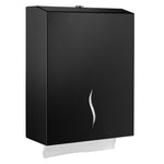 Paper Towel Dispenser 800 Towels Stainless Steel Black