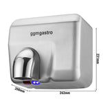 Sensor High Speed Hand Dryer Set of 2 Brushed Stainless Steel
