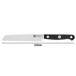 Gourmet Utility Knife Serrated 130mm Blade Black Handle