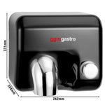 Push Button Hand Dryer Matte Black