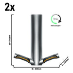 Sensor High Speed Hand Dryer Set of 2 Brushed Stainless Steel