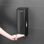 Wall Mounted Toilet Paper Dispenser 3 Rolls Matte Black Stainless Steel