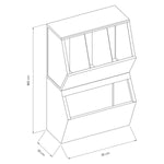 Storage Shelf 4 Compartments Stainless Steel
