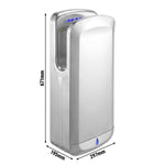 Sensor High Speed Hand Dryer Set of 2 Stainless Steel Matte