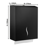 Paper Towel Dispenser 800 Towels Stainless Steel Black