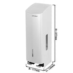 Wall Mounted Toilet Paper Dispenser 3 Rolls Stainless Steel White