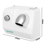 Wall Mounted Hair Dryer White Steel 10-127