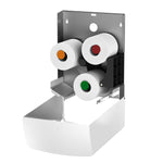 Duplex Paper Roll Dispenser Stainless Steel White
