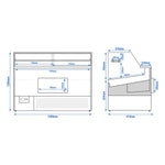 Commercial Refrigerated Counter Display 500W 230V KTBL159