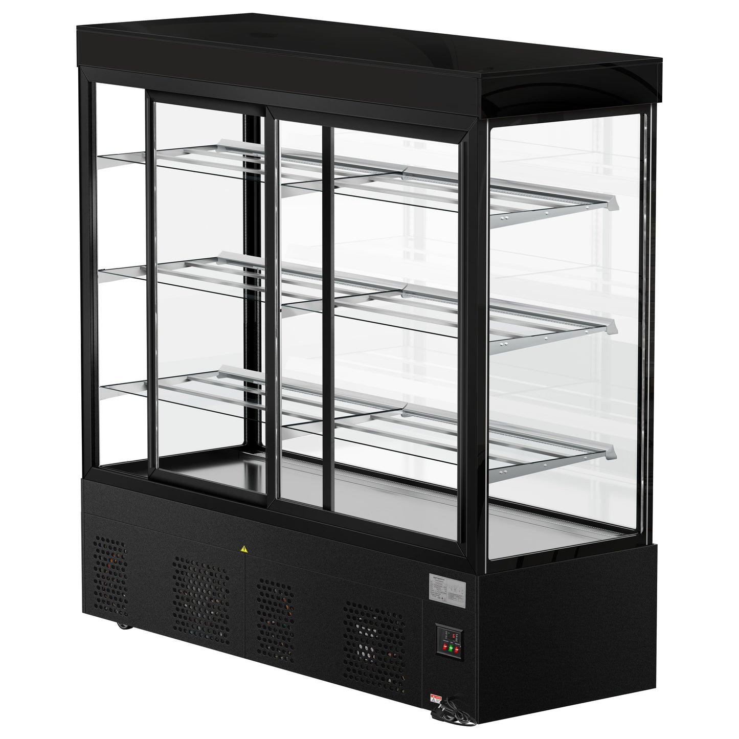 Refrigerated Pastry Display Case Double Glazing 1200L Matt Black KTG187SM