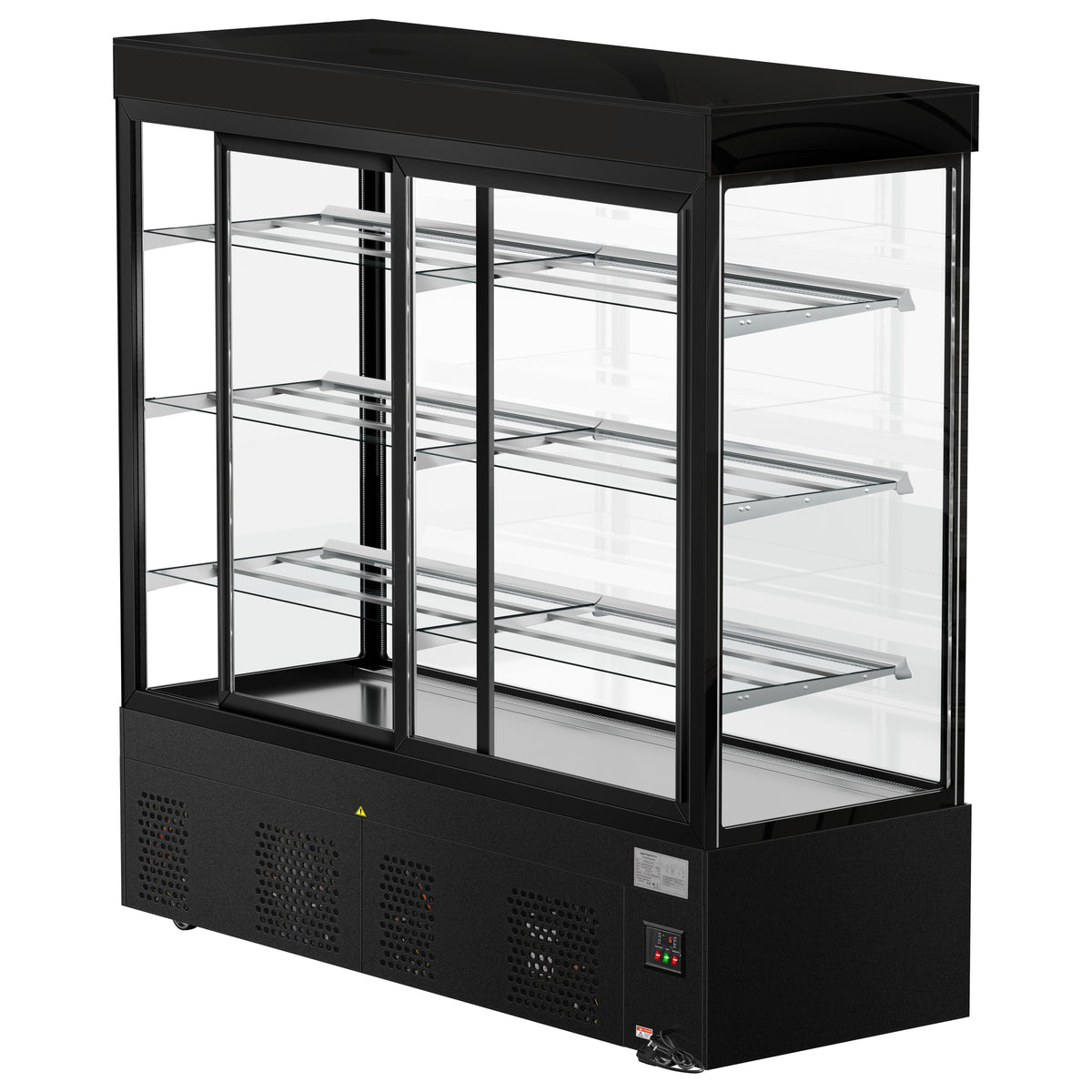 Refrigerated Pastry Display Case Double Glazing 1200L Matt Black KTG187SM