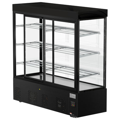 Refrigerated Pastry Display Case Double Glazing 1200L Matt Black KTG187SM