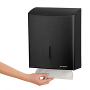 Paper Towel Dispenser 600 Towels Stainless Steel Black