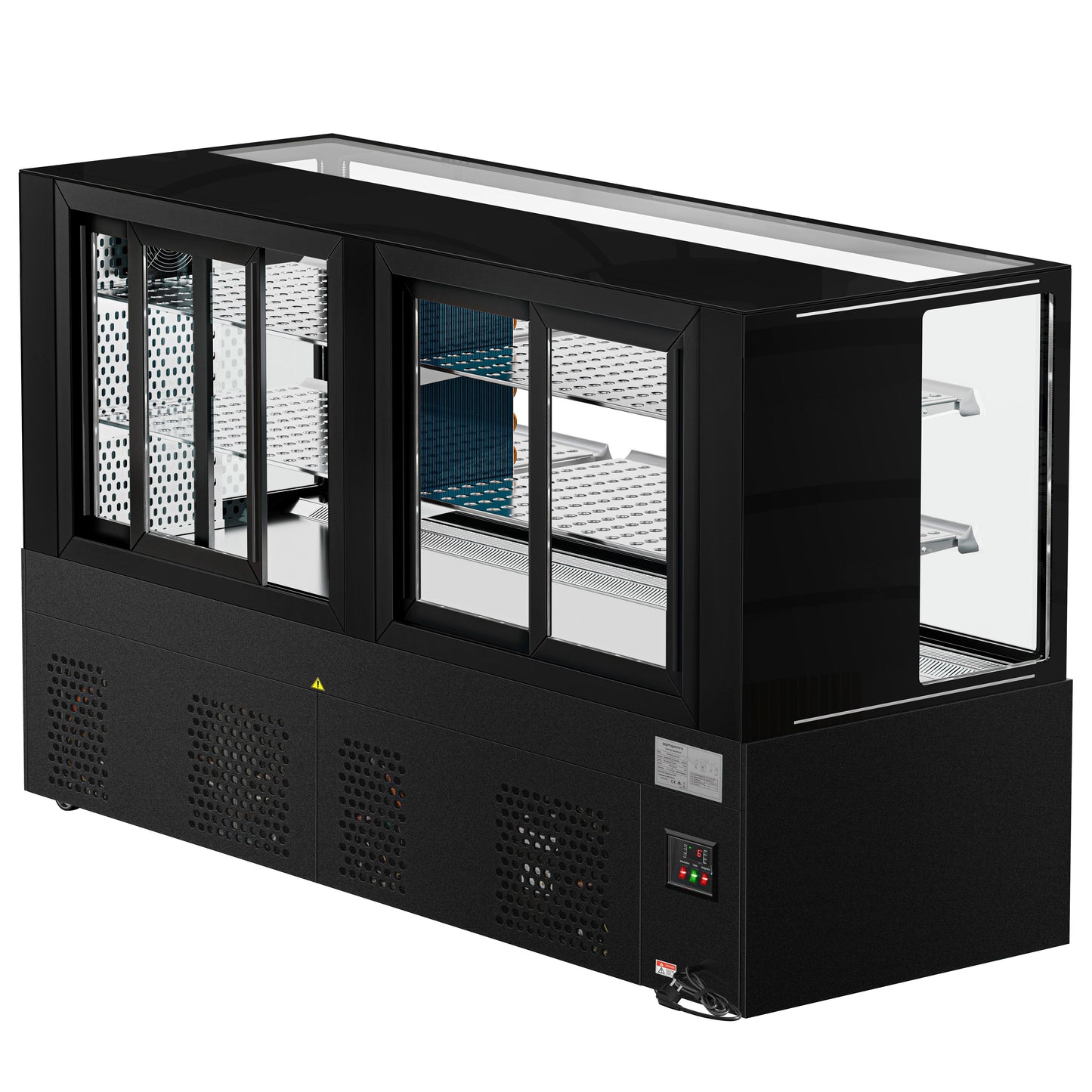 Refrigerated Display Case Double Glazing 735L Matt Black KTFG207SM