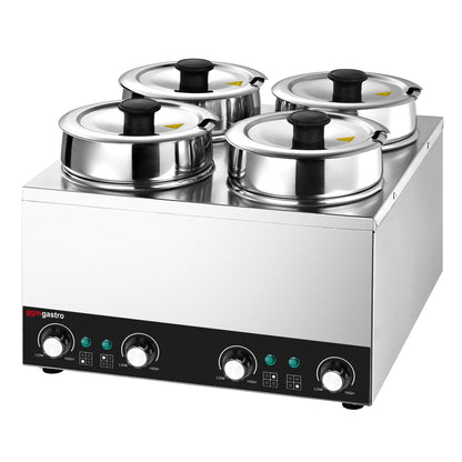 Electric Soup Station Bain-Marie Stainless Steel 14L 600W BHPV35-4