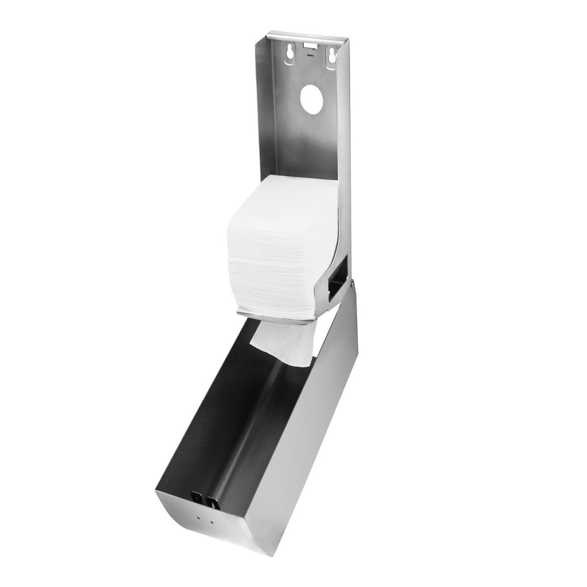 Wall Mounted Toilet Paper Dispenser 750 Sheets Stainless Steel