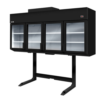 Refrigerated Wall Display Freezer 2500mm 650L 1.90kW Black WTRU25S