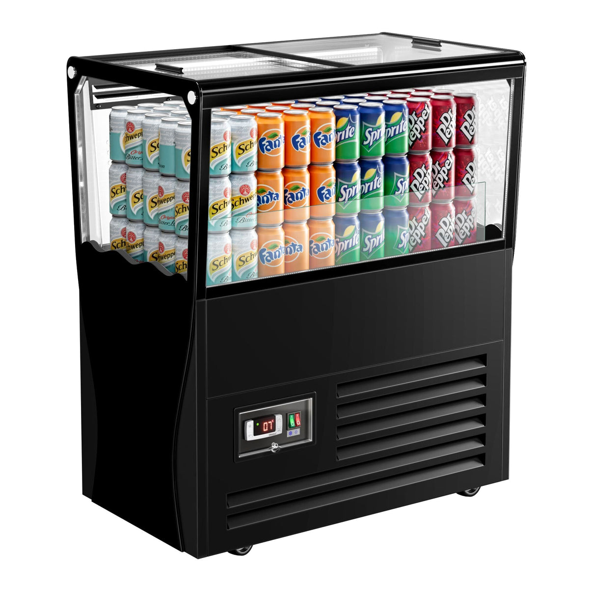 Refrigerated Beverage Display Island 69L 320W Black KIBL730
