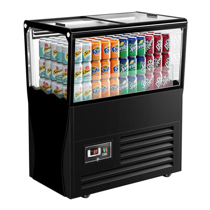 Refrigerated Beverage Display Island 69L 320W Black KIBL730