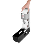 Wall Mounted Toilet Paper Dispenser 3 Rolls Matte Black Stainless Steel