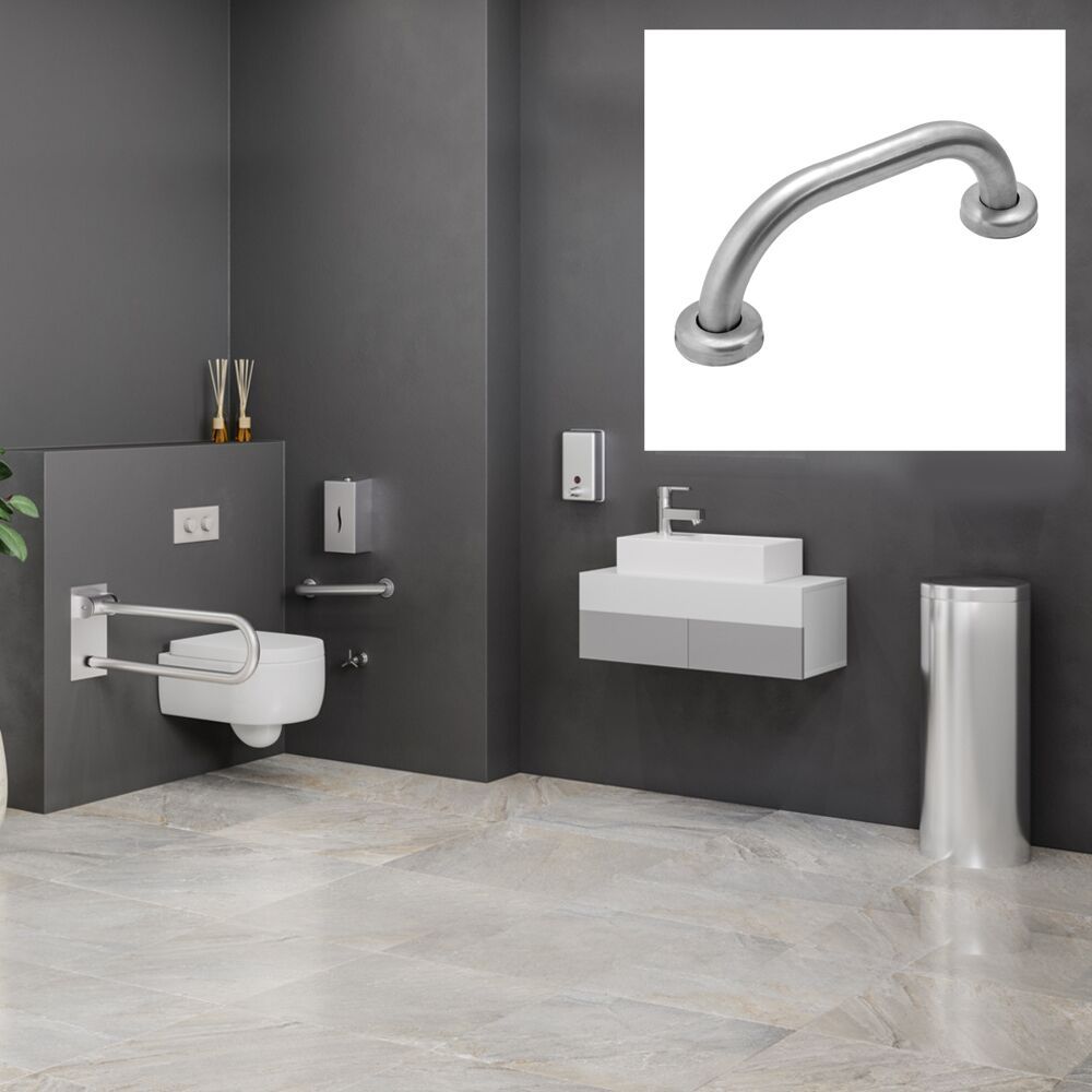 Wall Mounted Bathroom Grab Bar 400 mm Stainless Steel