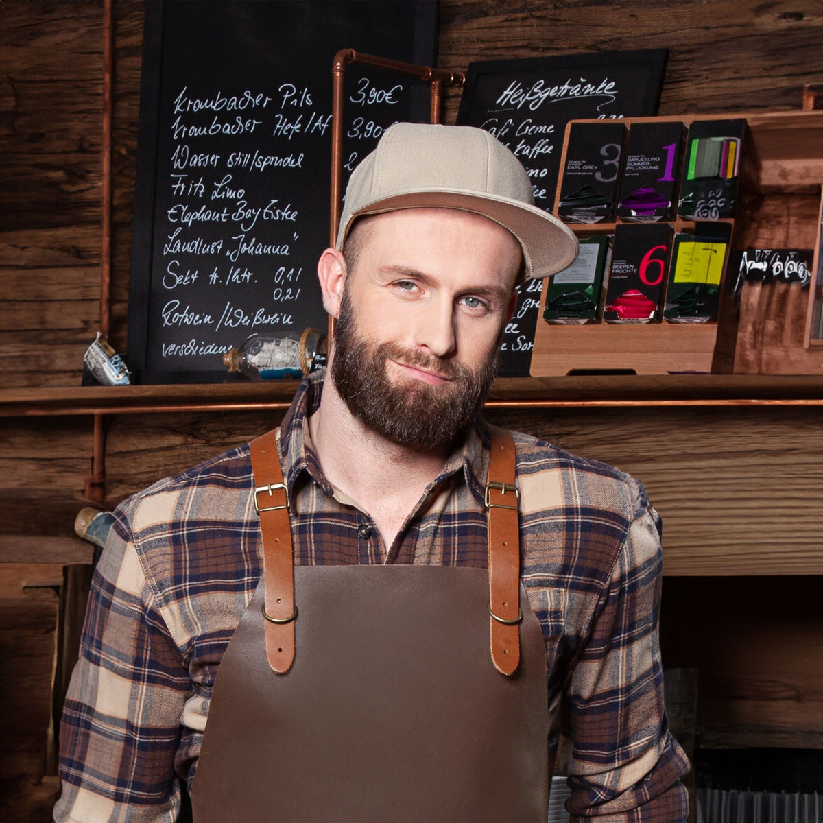 Unisex Classic Flat Peak Cap Beige FCCBK