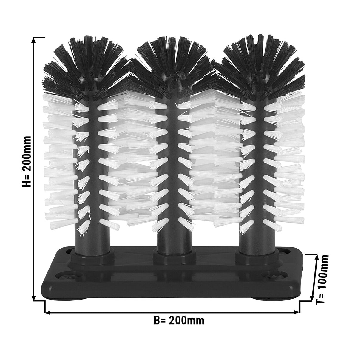 Commercial Glass Washer Brush Set 180x100x200mm