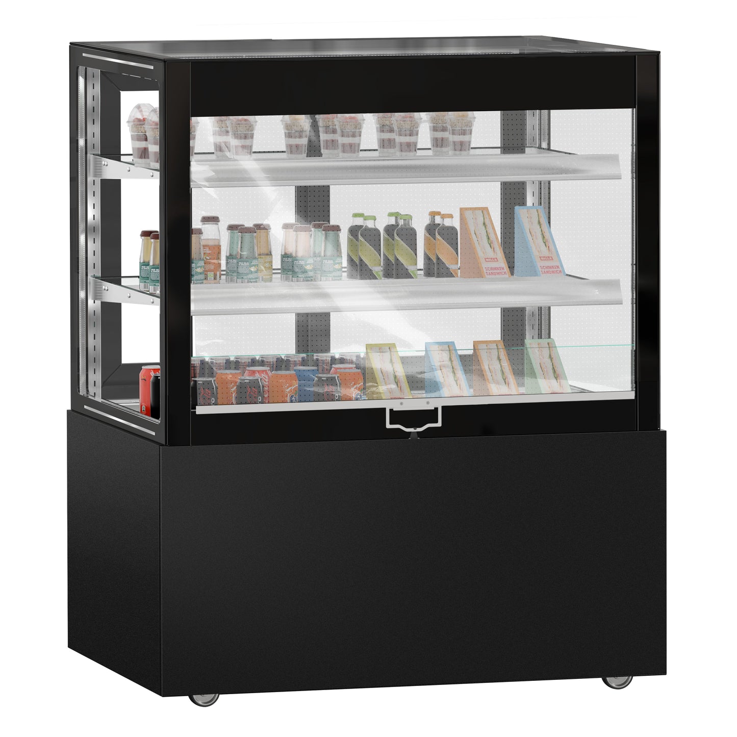 Refrigerated Pastry Display Case Double Glazing 435L Matt Black KTVOG107SM