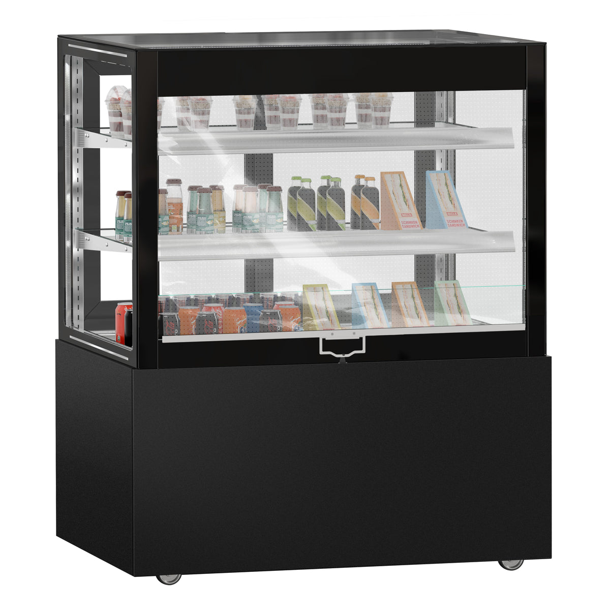 Refrigerated Pastry Display Case Double Glazing 435L Matt Black KTVOG107SM