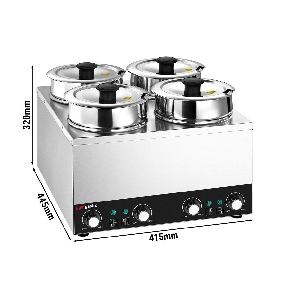 Electric Soup Station Bain-Marie Stainless Steel 14L 600W BHPV35-4