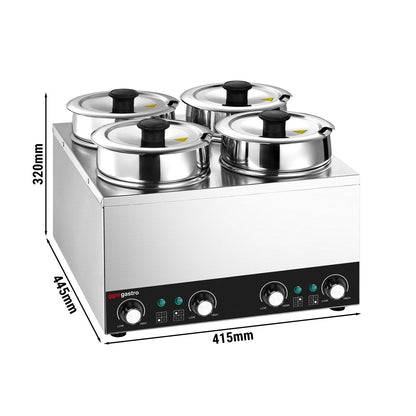 Electric Soup Station Bain-Marie Stainless Steel 14L 600W BHPV35-4