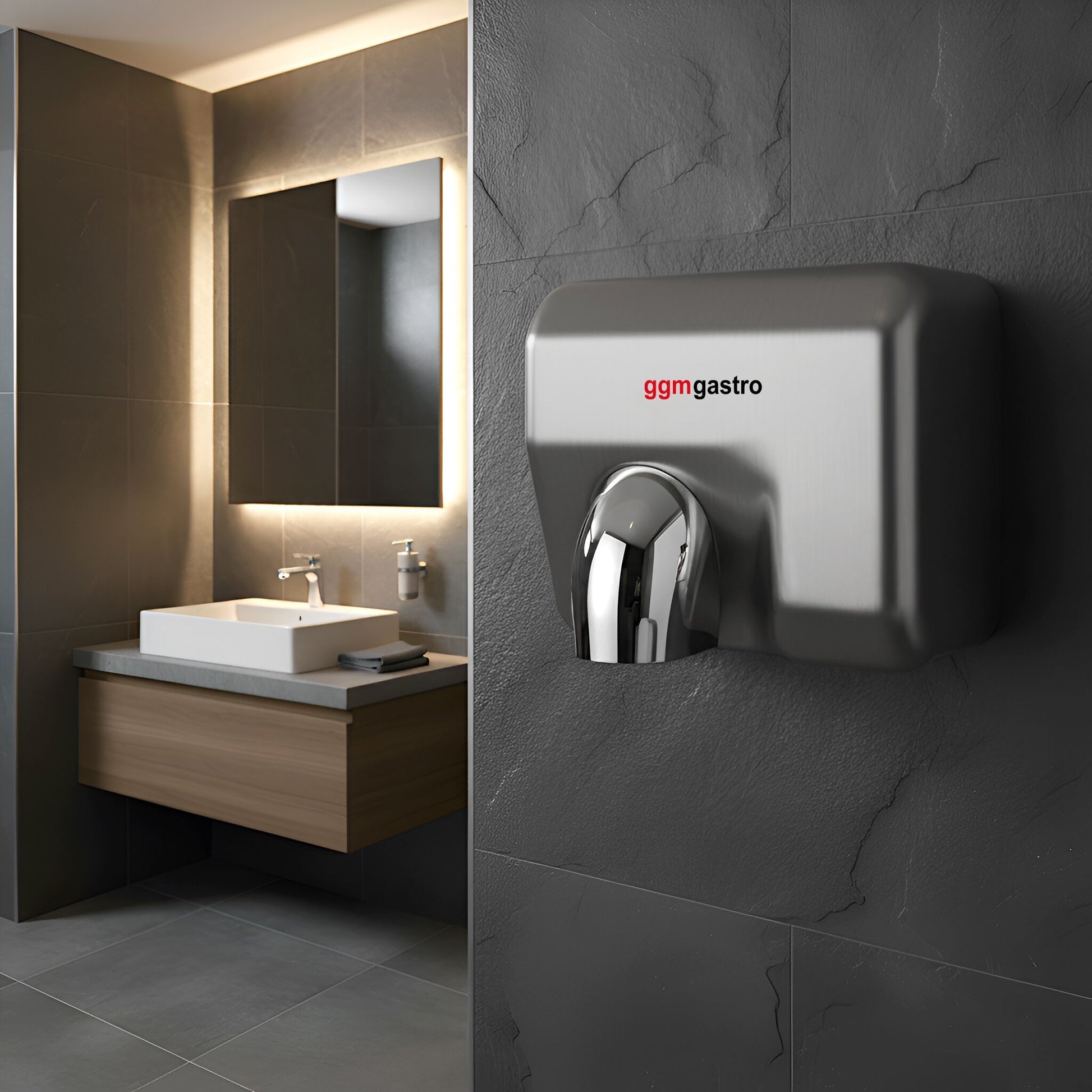 Sensor High Speed Hand Dryer Stainless Steel Matte