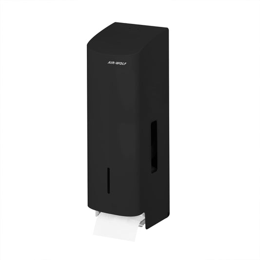 Wall Mounted Toilet Paper Dispenser 3 Rolls Matte Black Stainless Steel