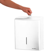 Paper Towel Dispenser 600 Towels Stainless Steel White