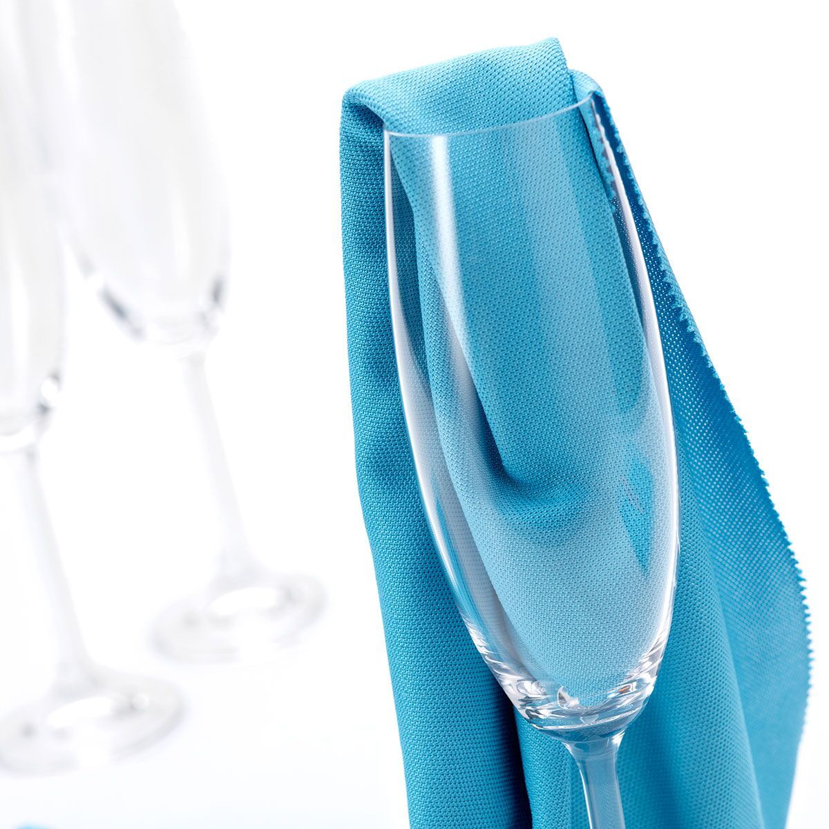 Microfiber Glass Kitchen Towels 10 Pack Blue MGTBMC57#SET10
