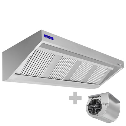 Commercial Box Canopy Exhaust Hood 2200mm 2400m³/h