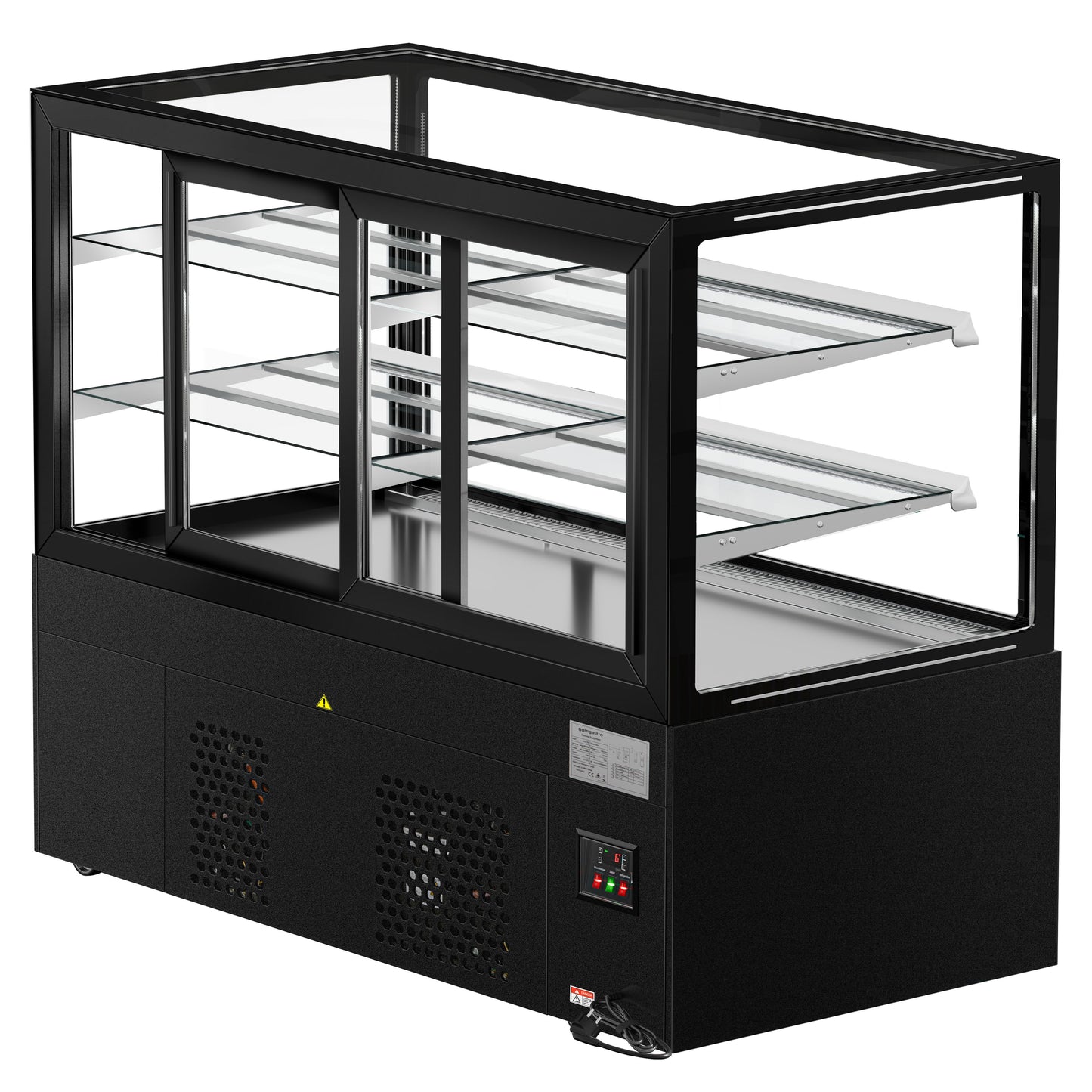 Refrigerated Pastry Display Case Double Glazing 620L Matt Black KTGSF157SM