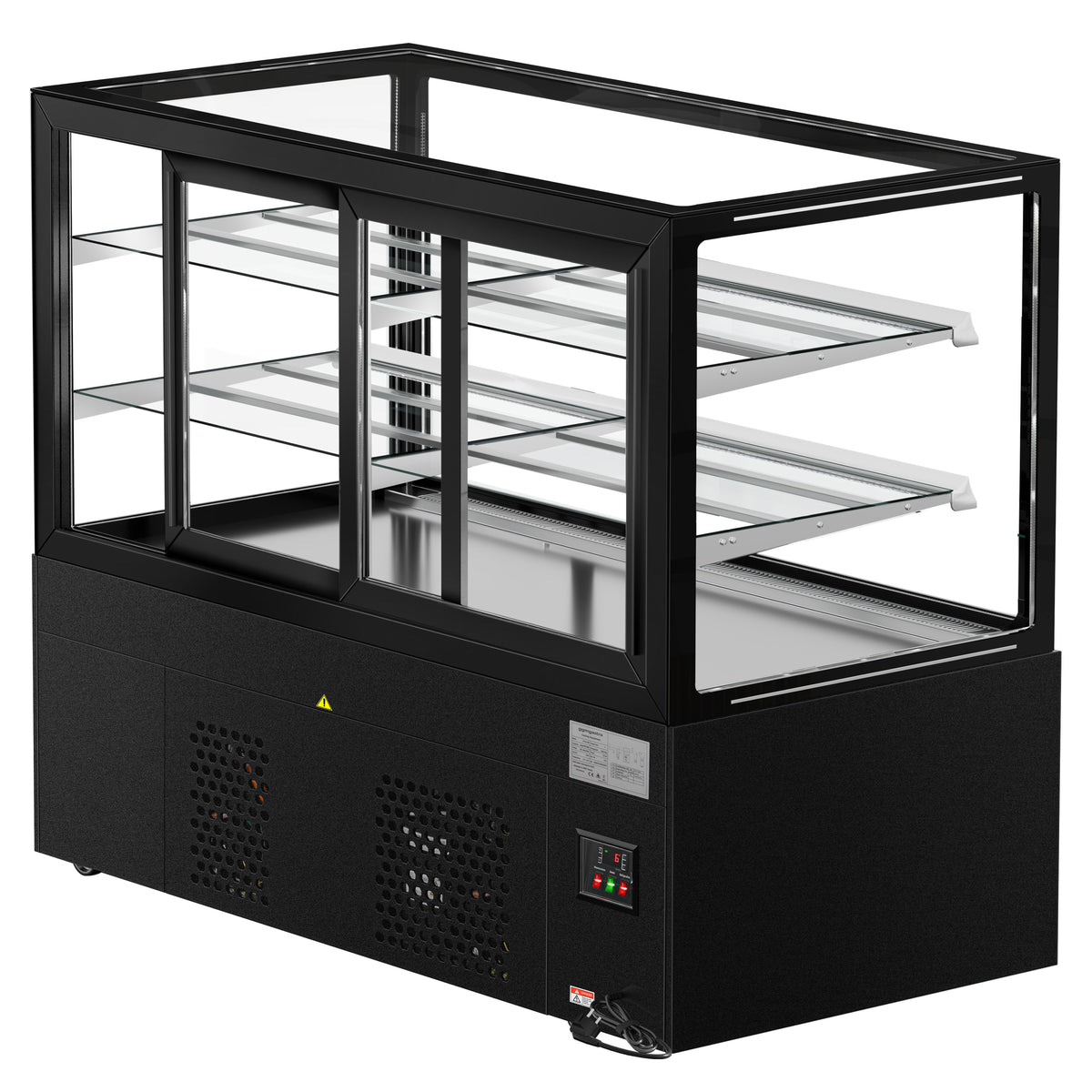 Refrigerated Pastry Display Case Double Glazing 620L Matt Black KTGSF157SM