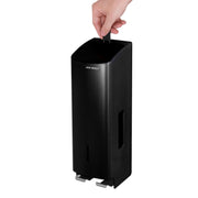 Wall Mounted Toilet Paper Dispenser 3 Rolls Matte Black Stainless Steel