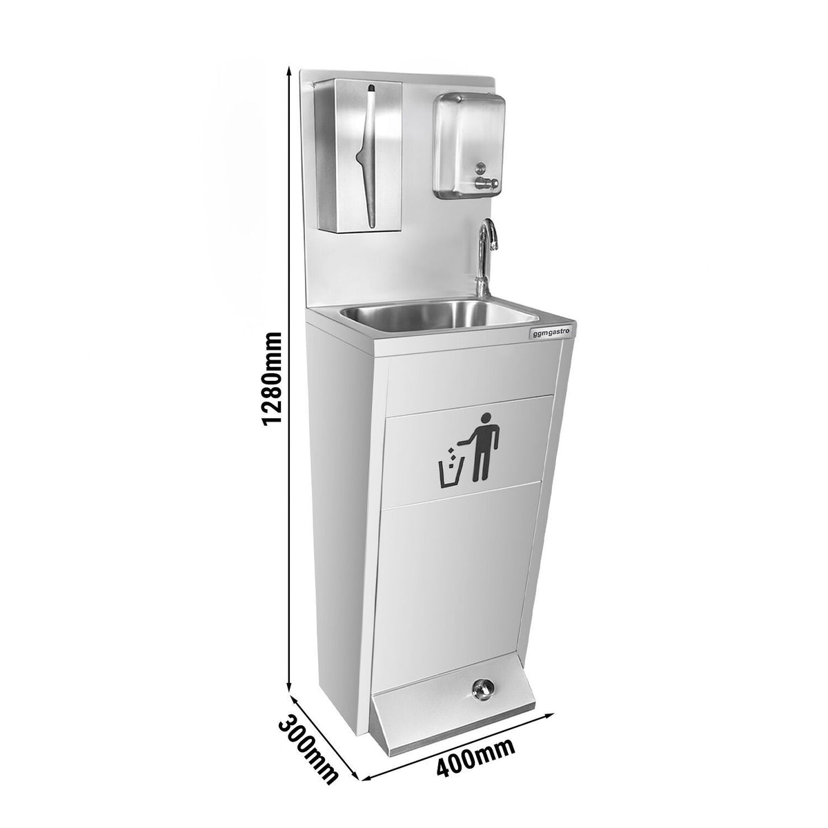 Commercial Hand Wash Sink 400x300x1280mm