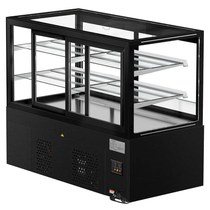 Refrigerated Pastry Display Case Double Glazing 530L Matt Black KTVOG157SM