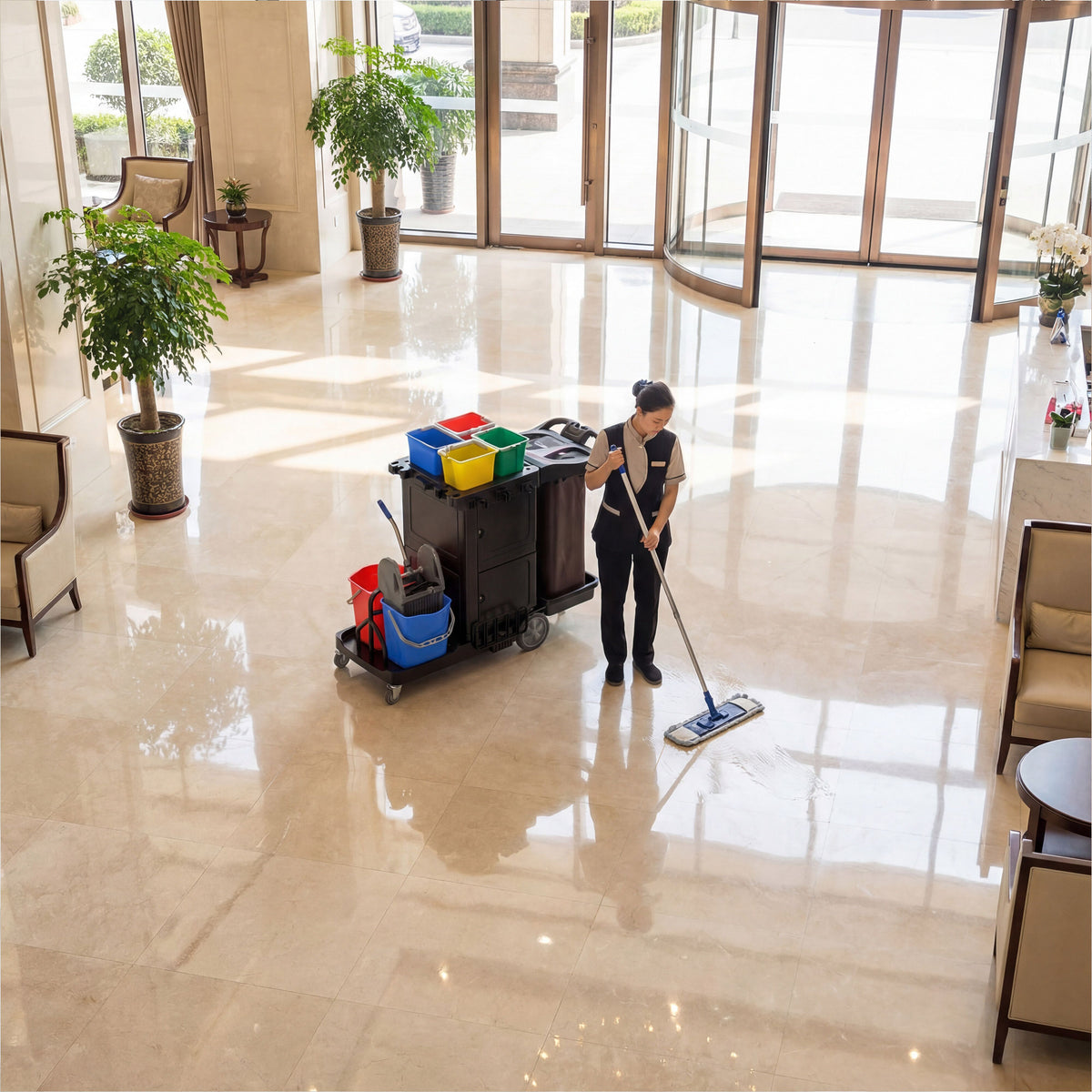Commercial Cleaning Trolley RWGS6B