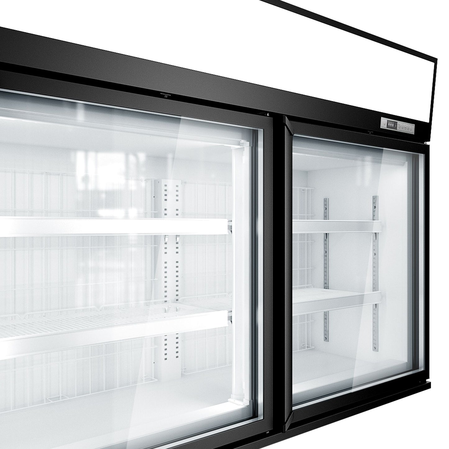 Supermarket Wall Freezer Display 1450mm 232L 650W Black WTBIC2