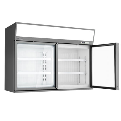 Supermarket Wall Freezer Display 1450mm 232L 650W Grey WTGIC2