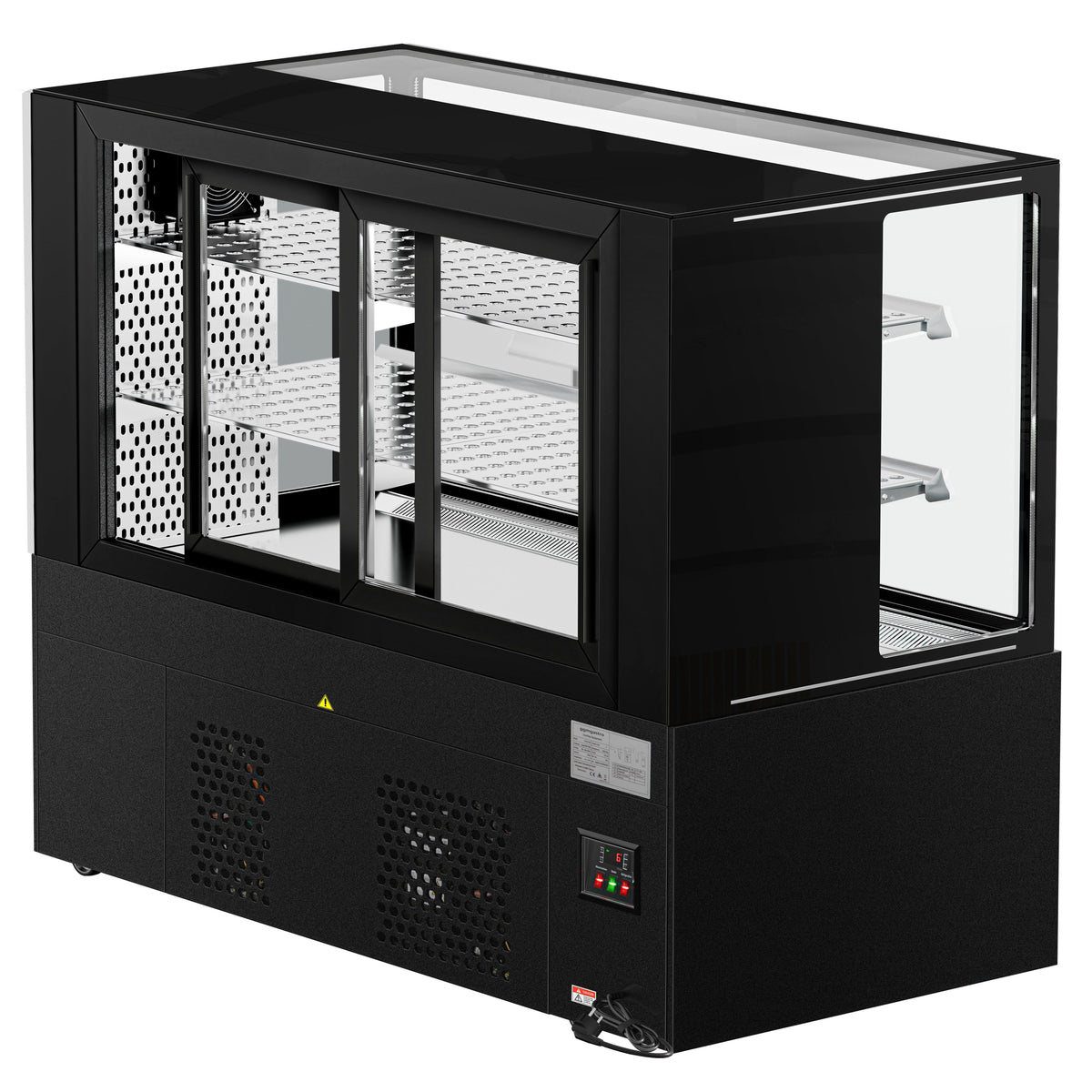 Refrigerated Display Case Double Glazing 525L Matt Black KTFG157SM