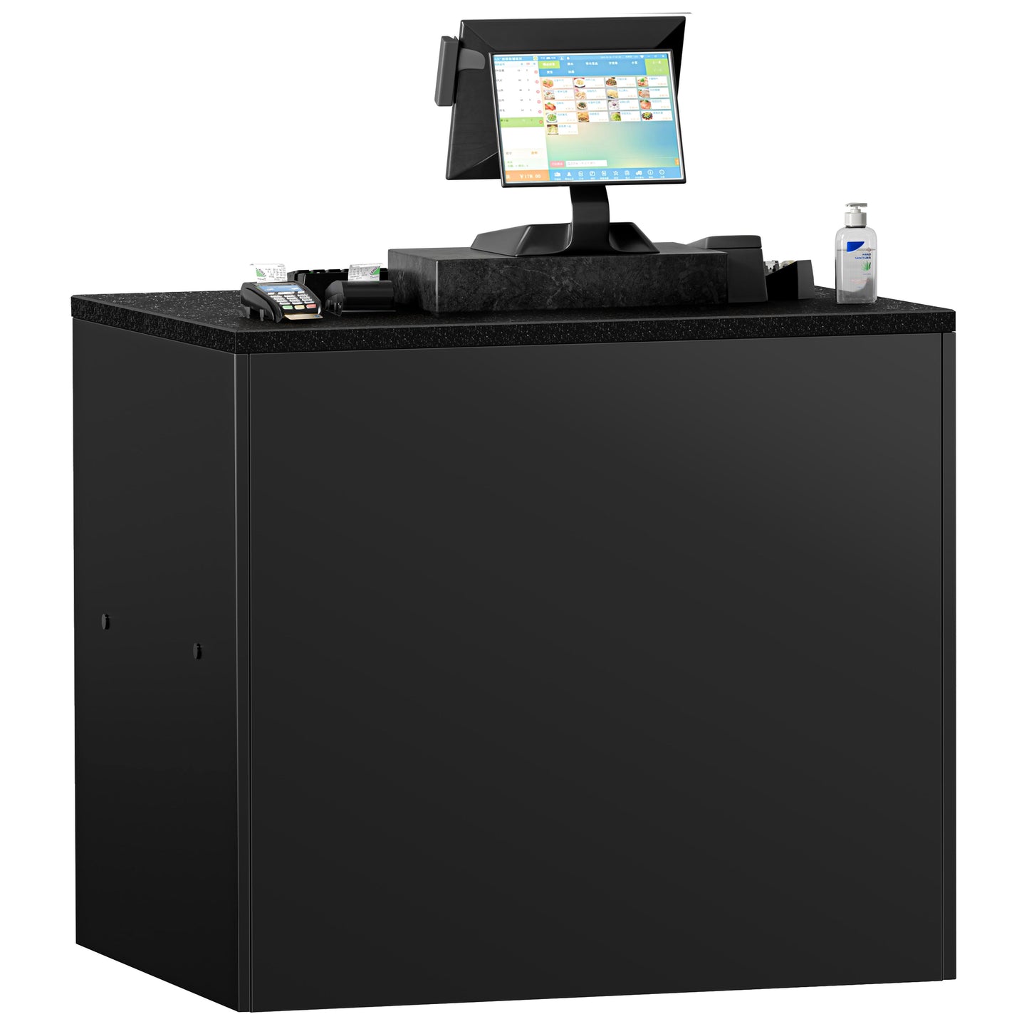 Cash Register Counter 3 Shelves Matt Black 1000mm KTKG107SM