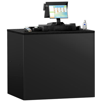 Cash Register Counter 3 Shelves Matt Black 1000mm KTKG107SM