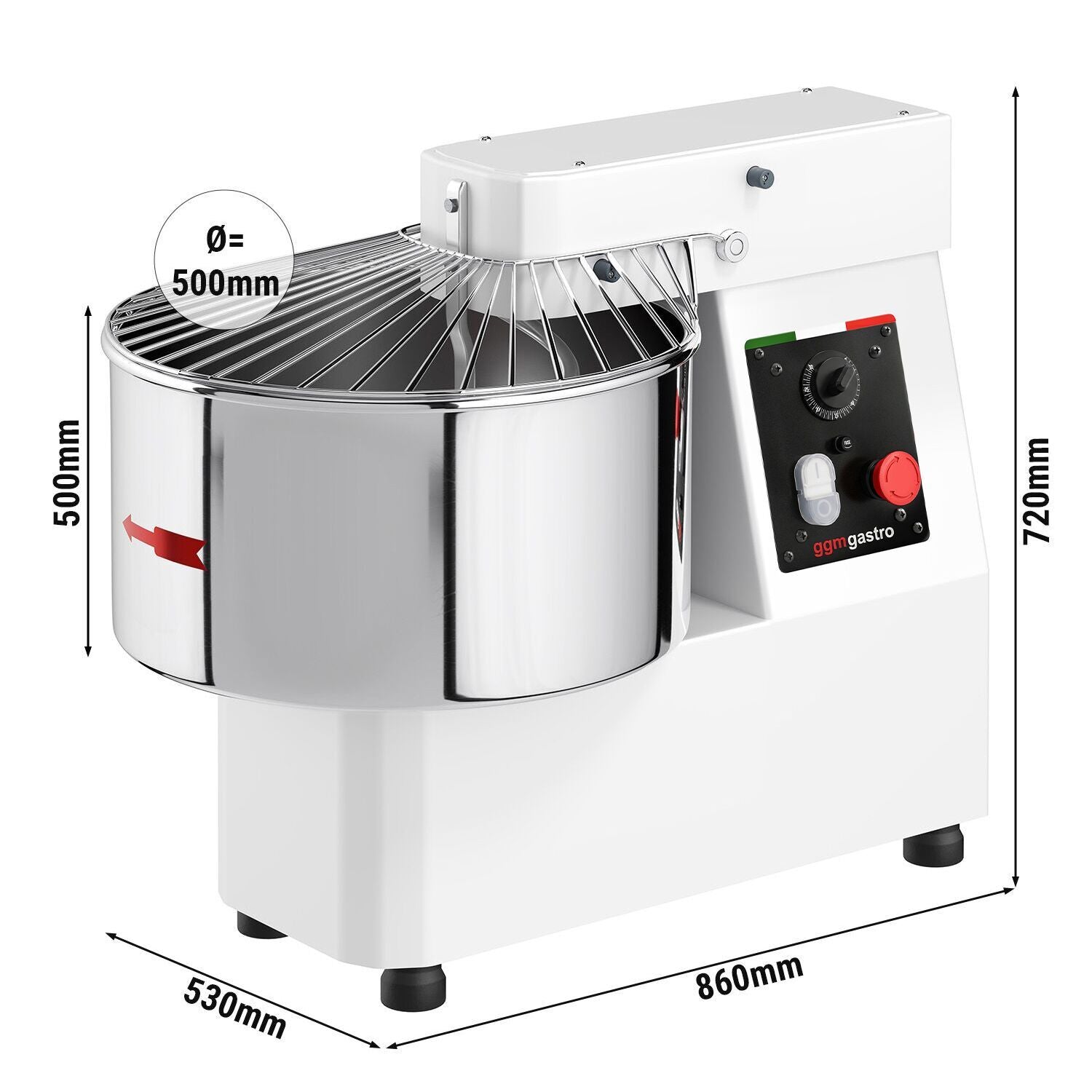 Commercial Spiral Bakery Dough Mixer 53L 400V TMP53-N