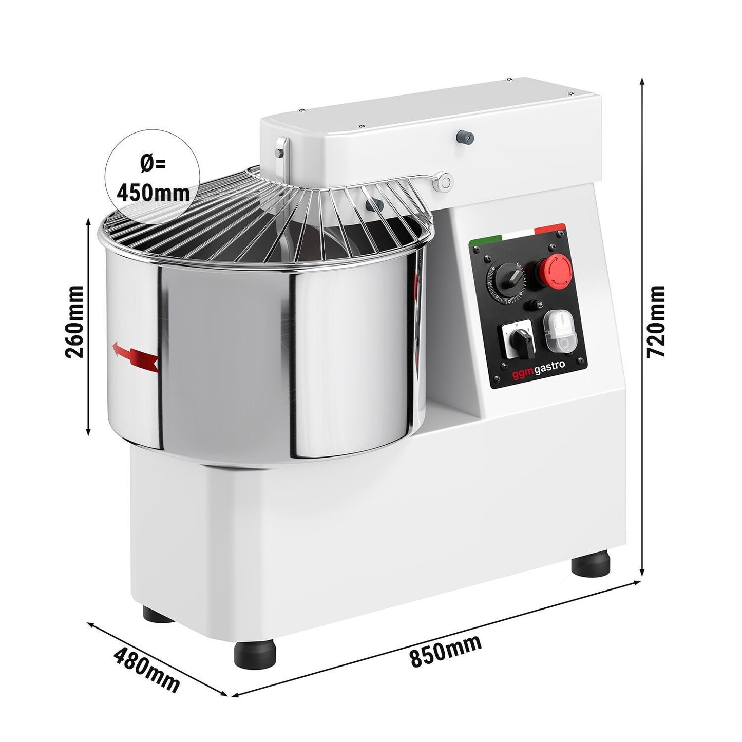 Commercial Spiral Bakery Dough Mixer 42L 400V TMP42-FK-N